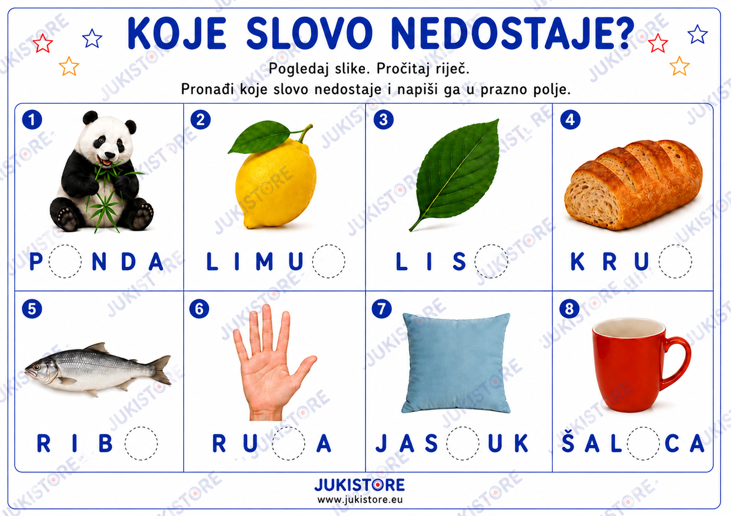 Mudra slova – aktivnosti za učenje slova| PDF za printanje