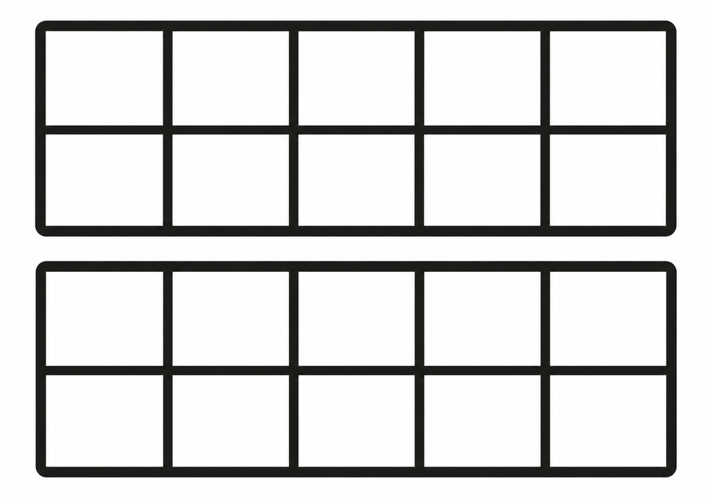 Montessori ten frame PDF za ispis