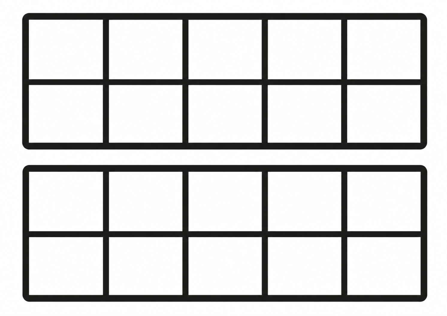 Montessori ten frame PDF za ispis