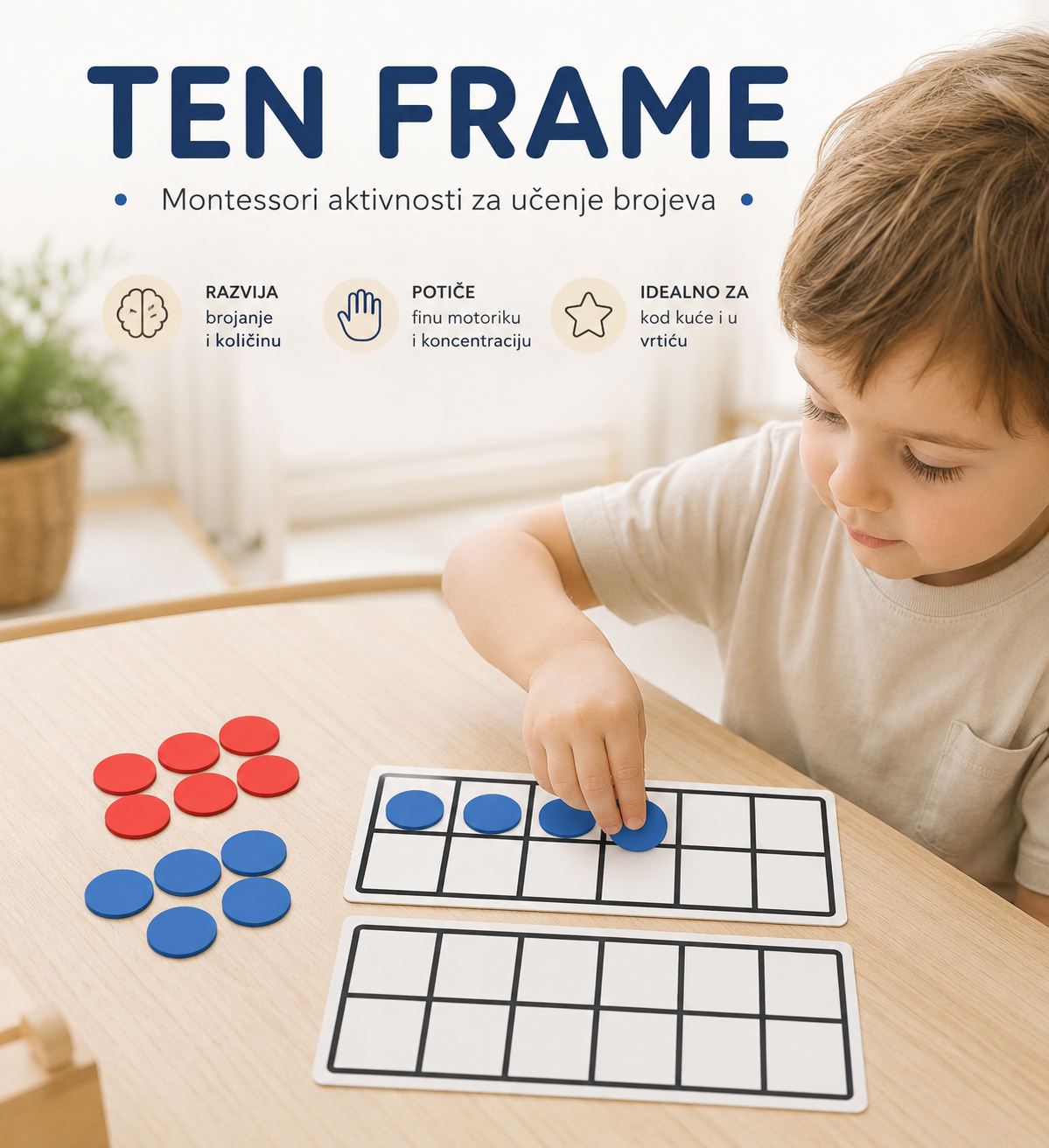 Montessori ten frame PDF za ispis