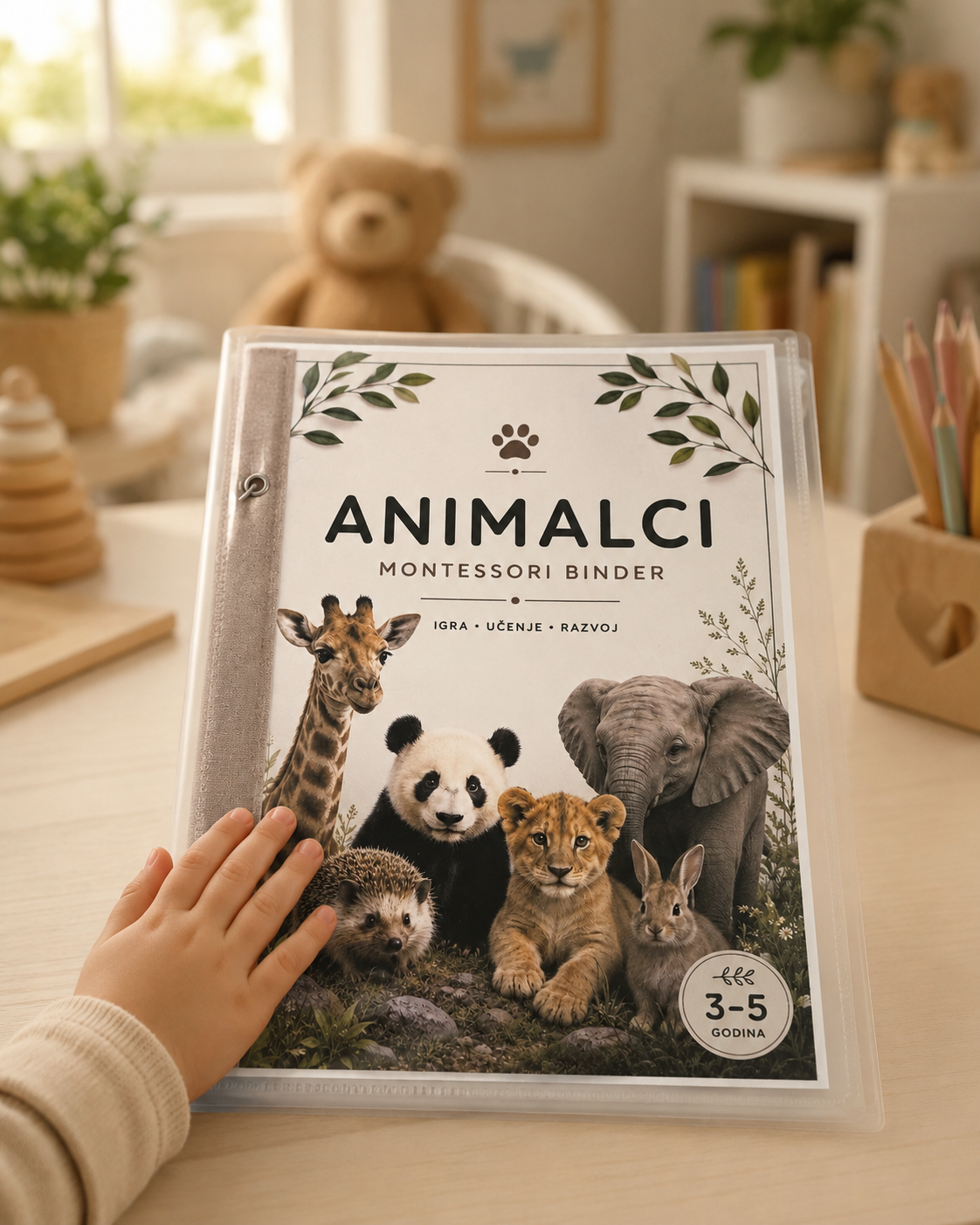 Montessori set životinje, tragovi i staništa za djecu 3–5 godina