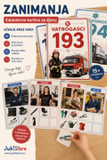 Edukativne kartice Zanimanja - 12 zanimanja za djecu (84 kartice + 4 postera)