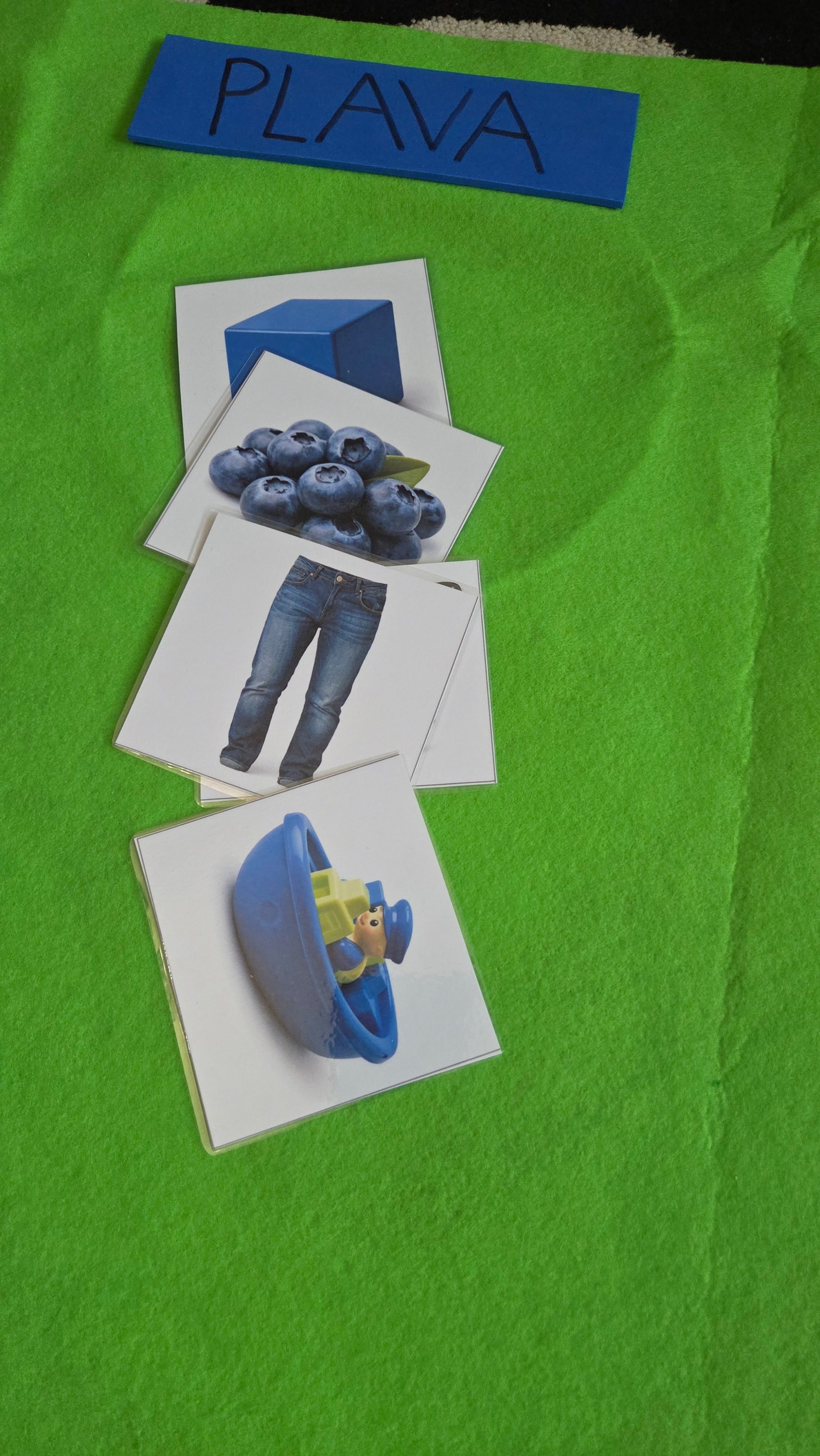 Montessori kartice boja iz stvarnog života