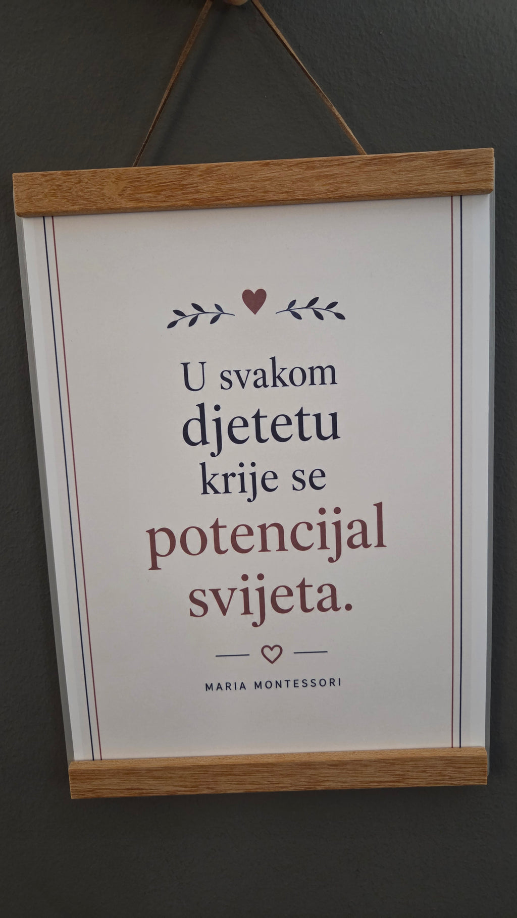 Montessori dekoracija za dječju sobu