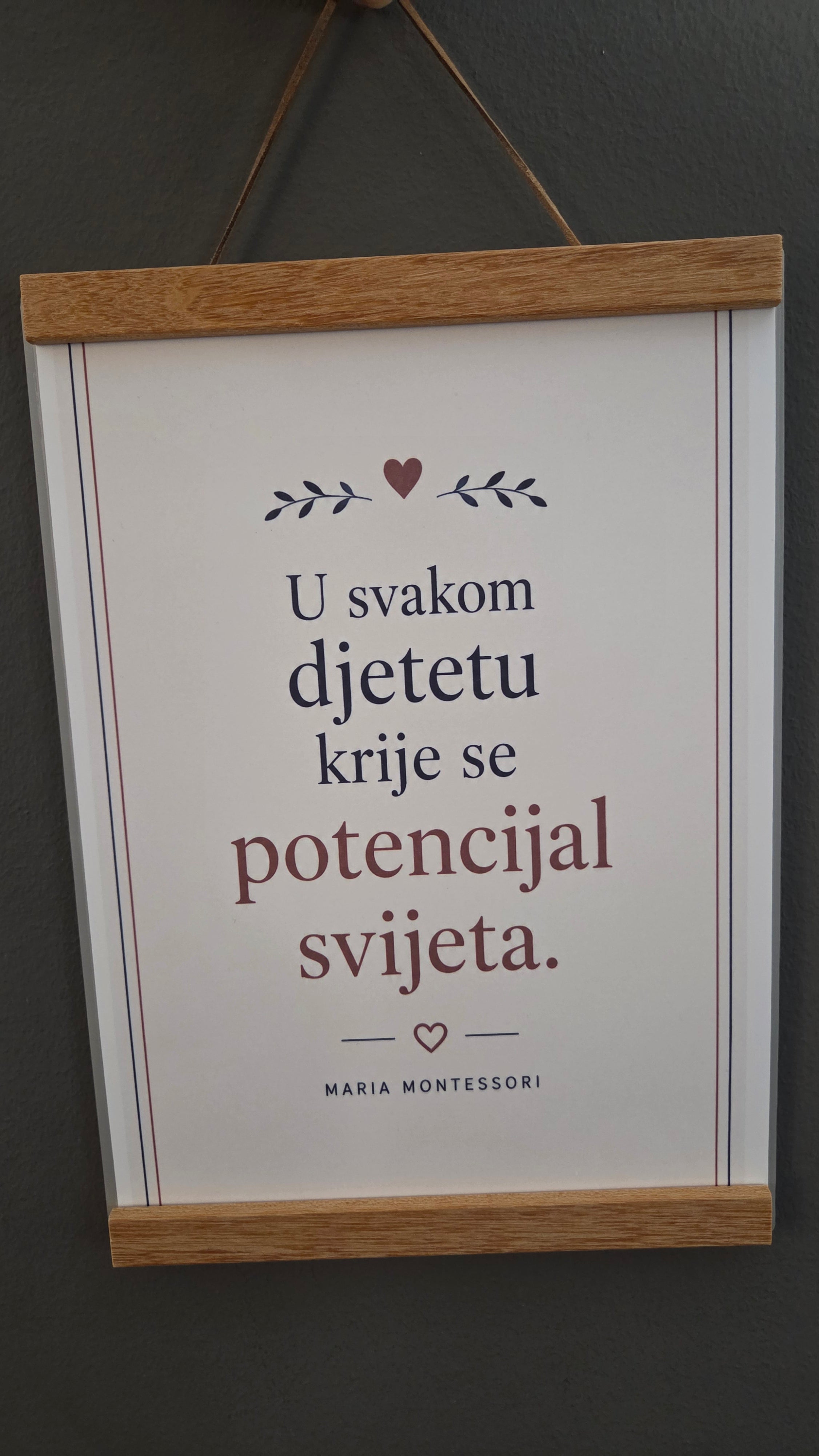 Montessori dekoracija za dječju sobu