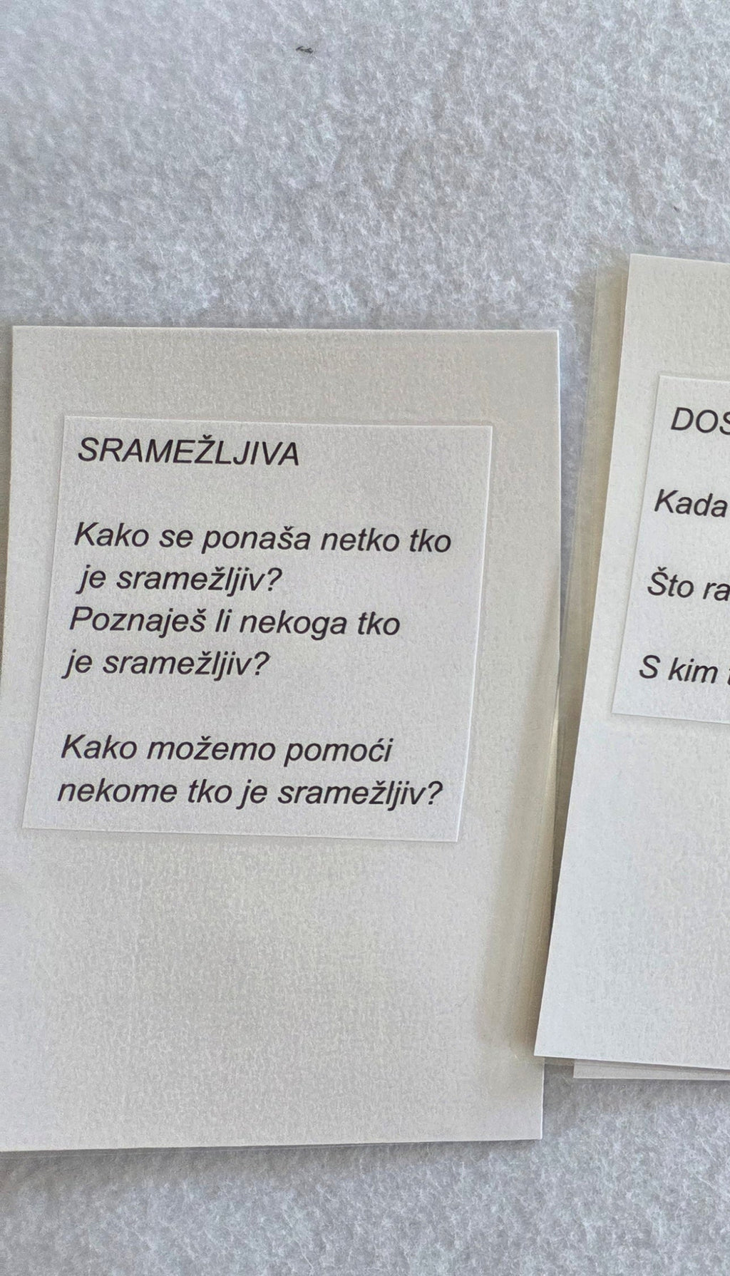Kartice za razgovor o osjećajima