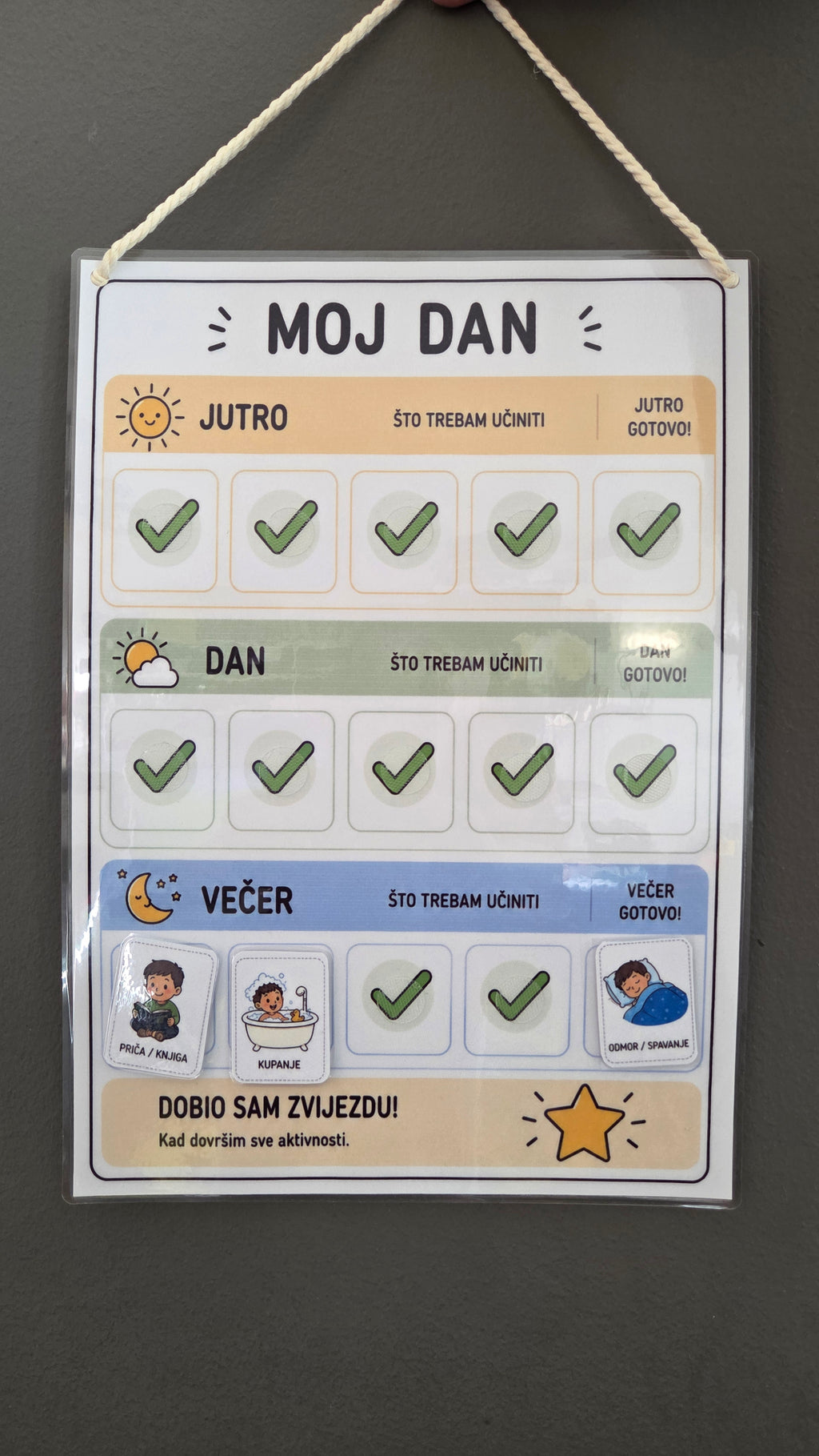 Tablica dnevne rutine za djecu