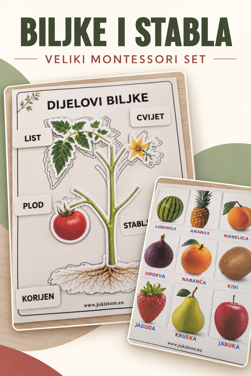 BILJKE I STABLA – VELIKI EDUKATIVNI SET | PDF za printanje