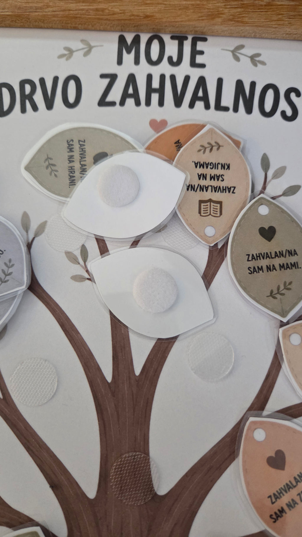 Montessori aktivnost drvo zahvalnosti i emocija