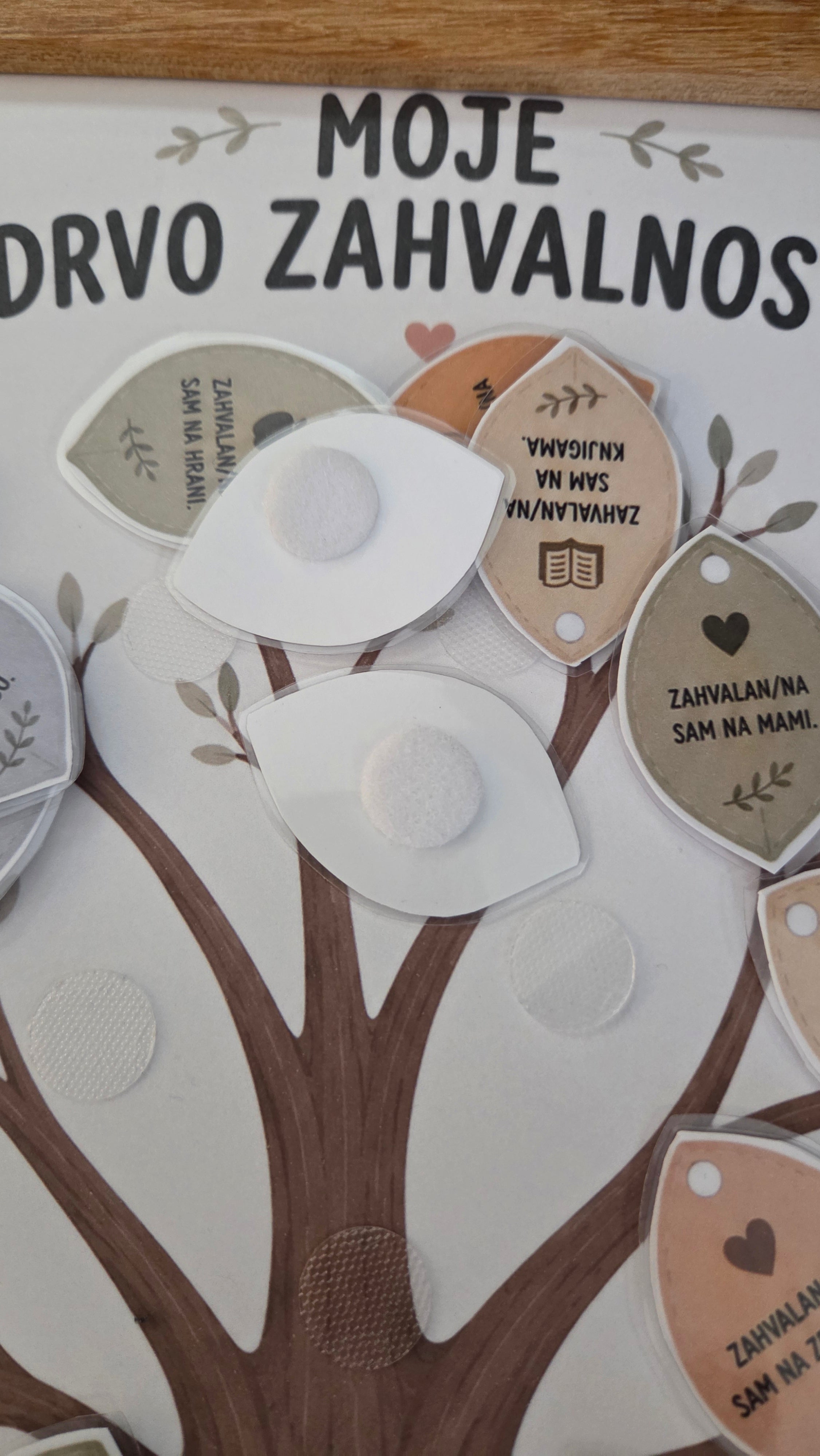 Montessori aktivnost drvo zahvalnosti i emocija
