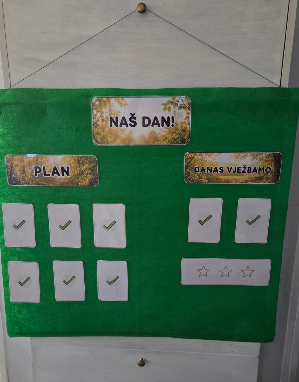 NAŠ DAN – interaktivni vrtićki pano za rutinu i socijalne vještine