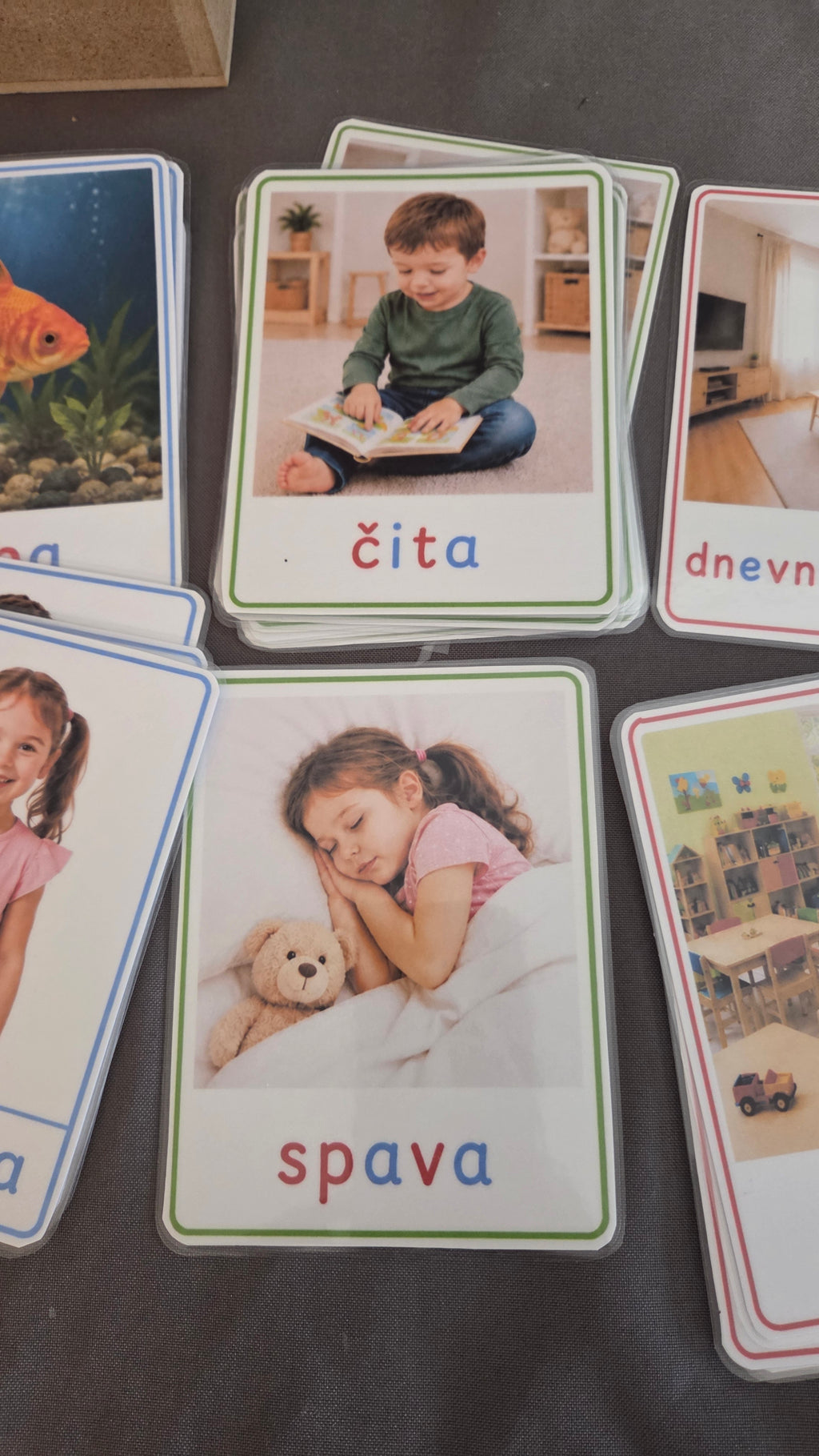 Kartice za pričanje – Montessori edukativne kartice za razvoj govora | 36 kartica u 3 vrećice | Logopedski materijal