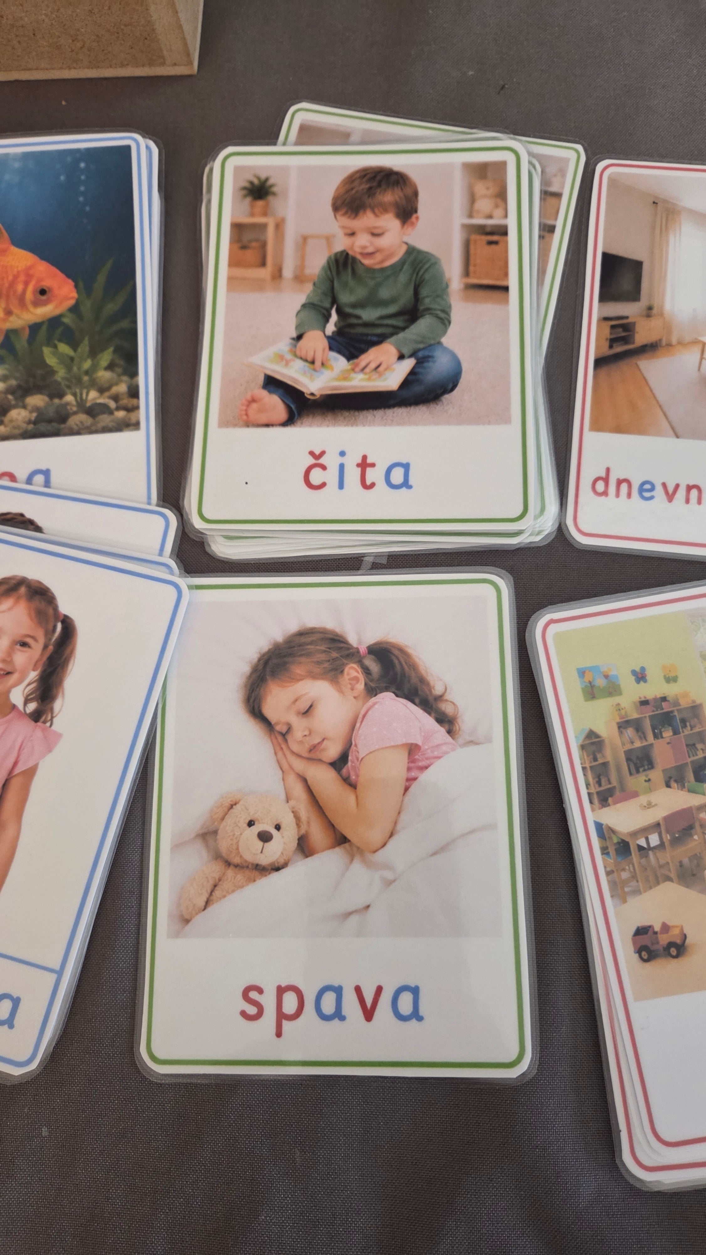 Kartice za pričanje – Montessori edukativne kartice za razvoj govora | 36 kartica u 3 vrećice | Logopedski materijal