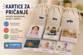 Kartice za pričanje – Montessori edukativne kartice za razvoj govora | 36 kartica u 3 vrećice | Logopedski materijal