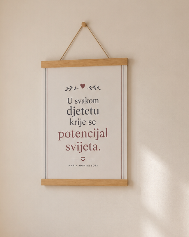 Montessori dekoracija za dječju sobu