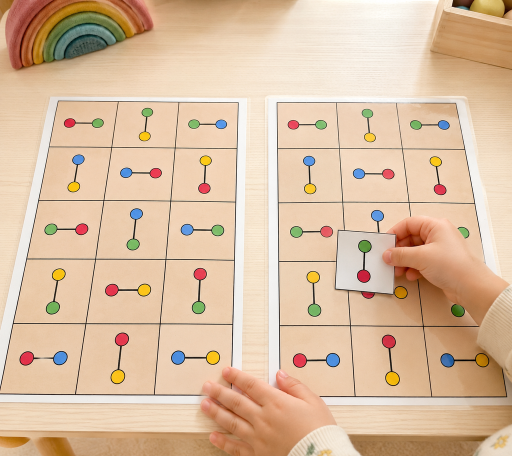 Montessori logička igra – Povezivanje boja i uzoraka za djecu | Juki Store