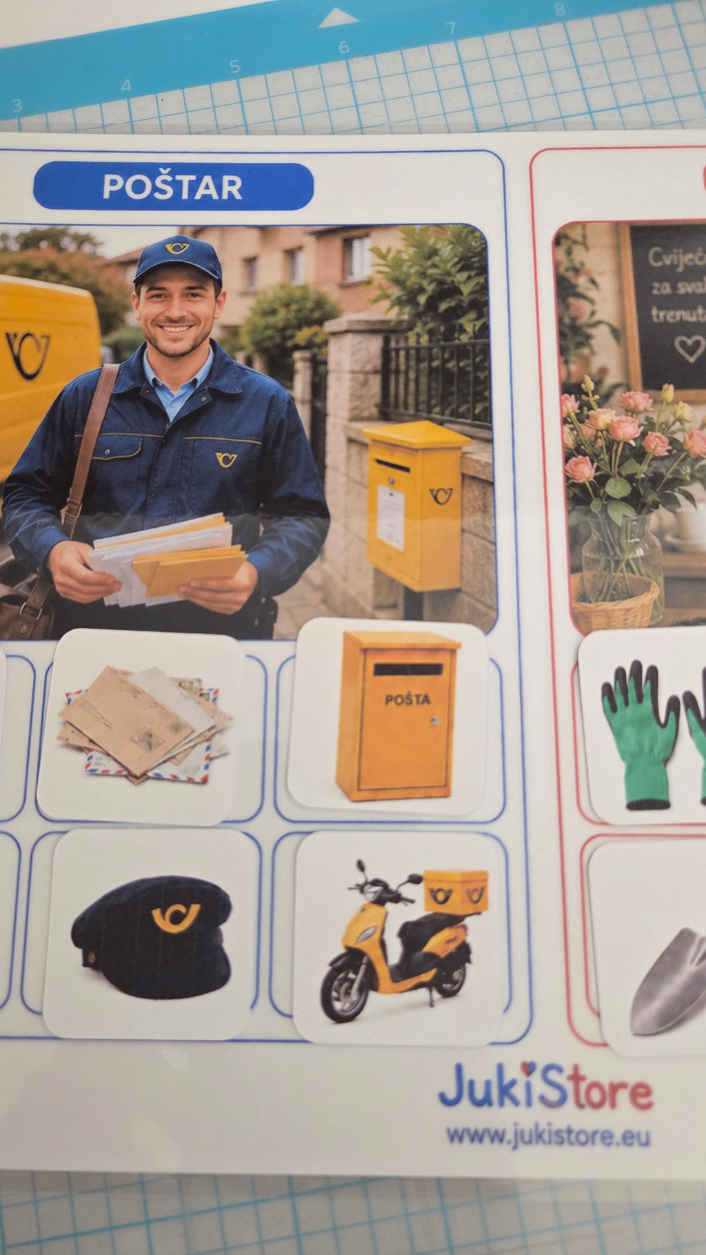 Edukativne kartice Zanimanja - 12 zanimanja za djecu (84 kartice + 4 postera)