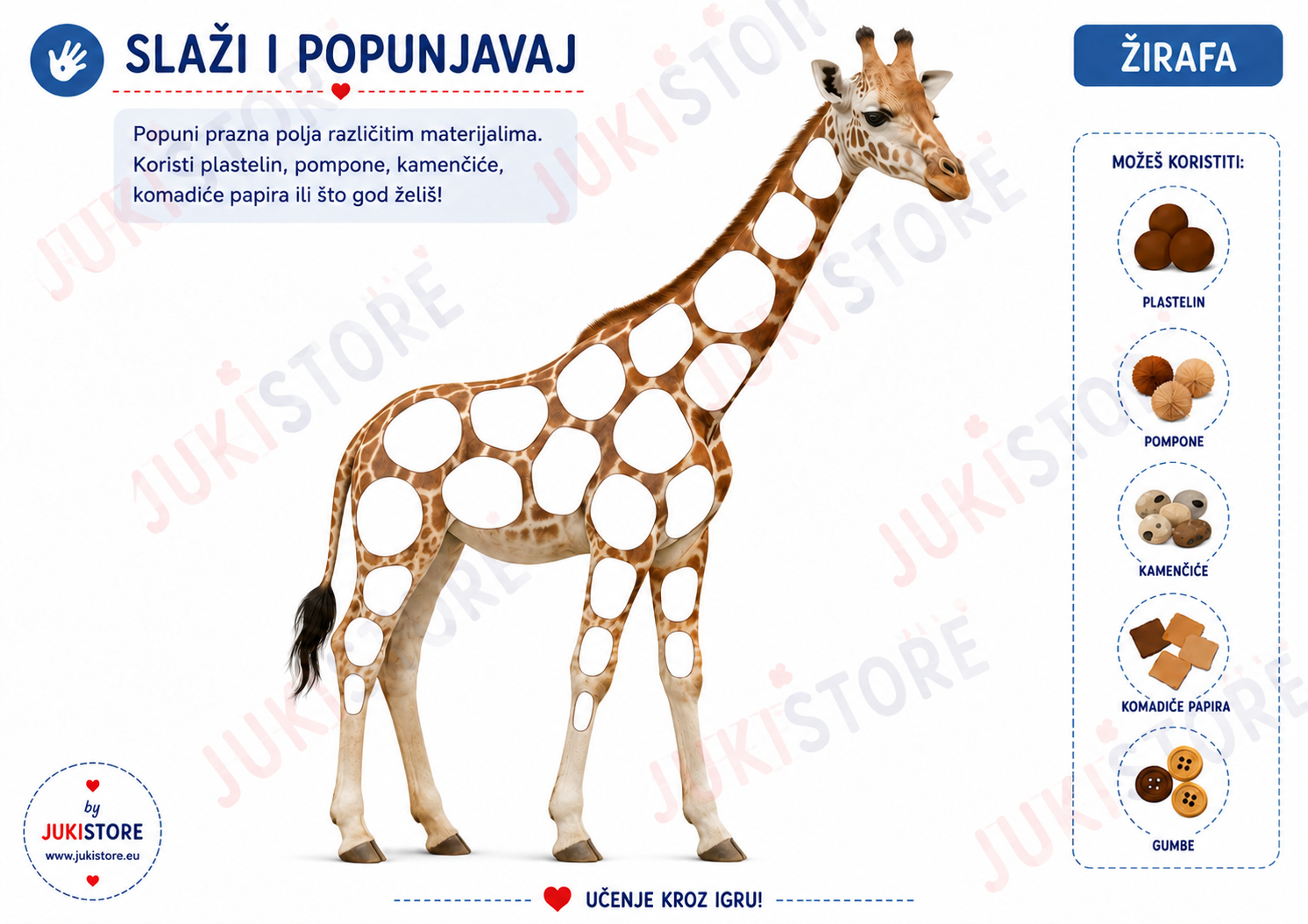 Životinjski uzorci – kreativne Montessori aktivnosti za djecu | PDF za printanje