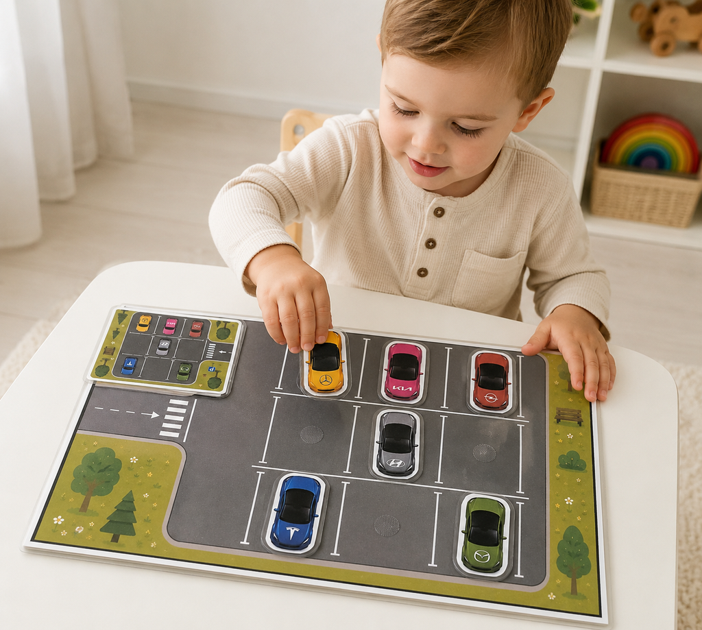 Montessori set automobili i parking aktivnosti za djecu