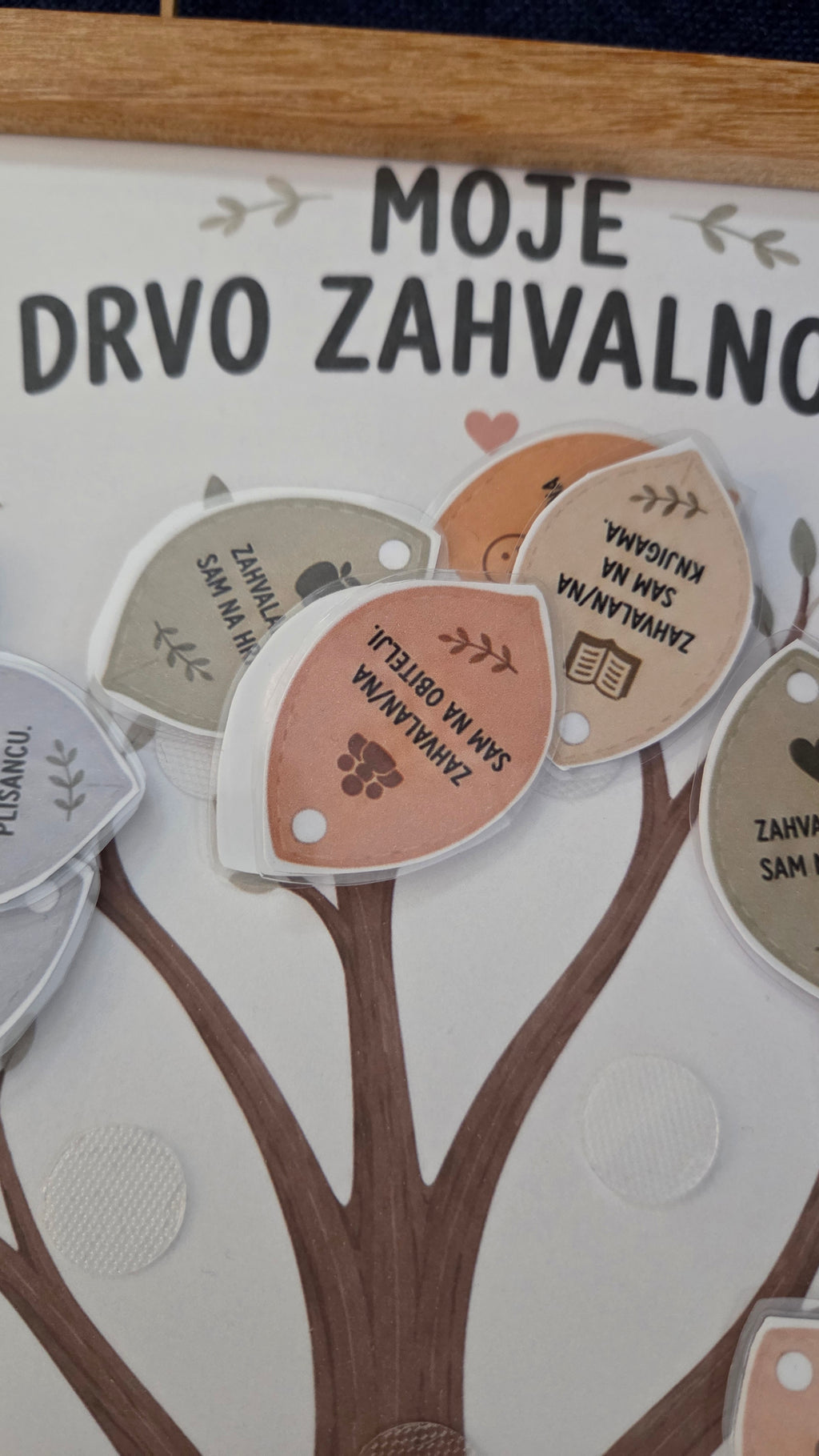 Montessori aktivnost drvo zahvalnosti i emocija