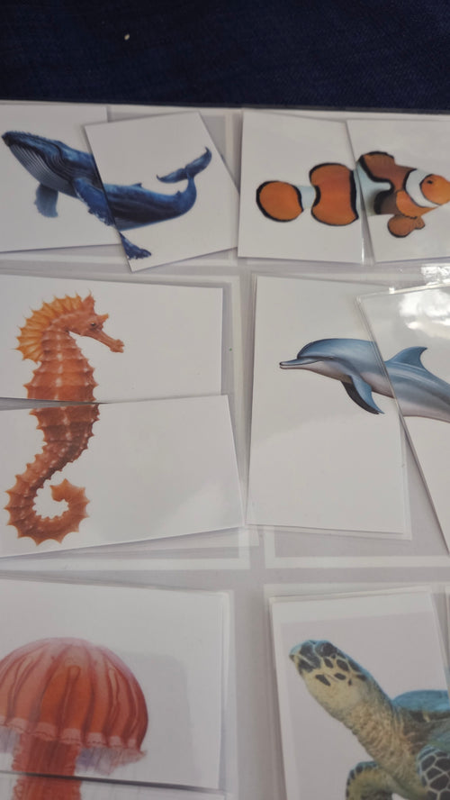Montessori puzzle životinja – Morske i kopnene životinje | Edukativni set
