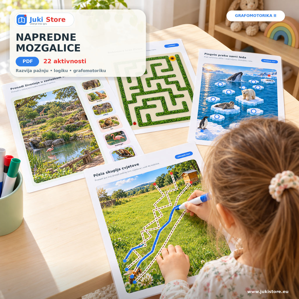 Napredne mozgalice – 22 aktivnosti za male istraživače | PDF za printanje