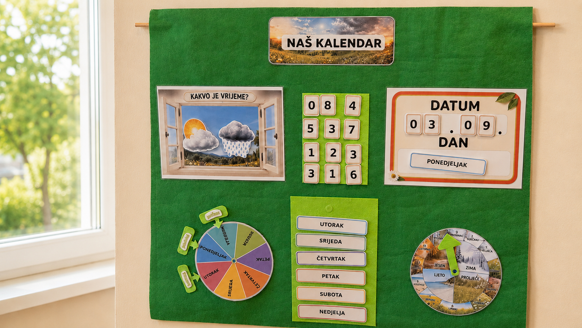 NAŠ KALENDAR veliki interaktivni pano za djecu
