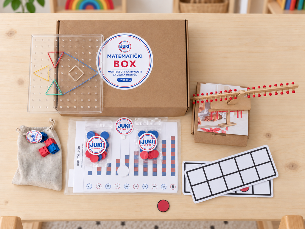 MOJ MATEMATIČKI BOX – veliki Montessori set za učenje matematike za djecu